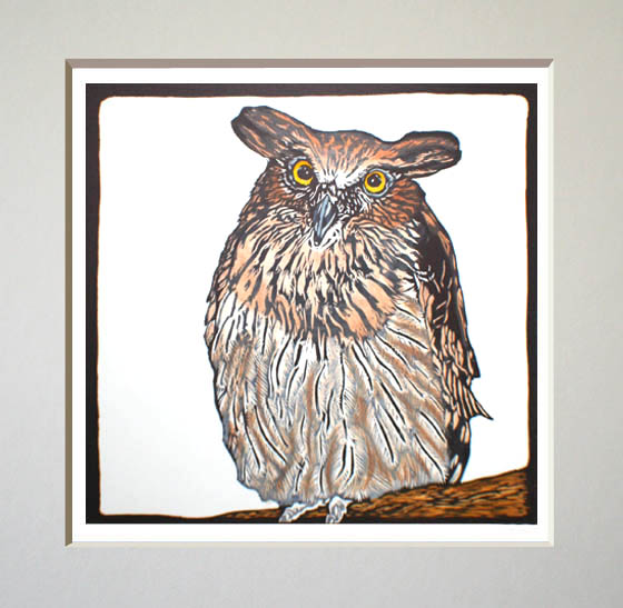 eagle owl print